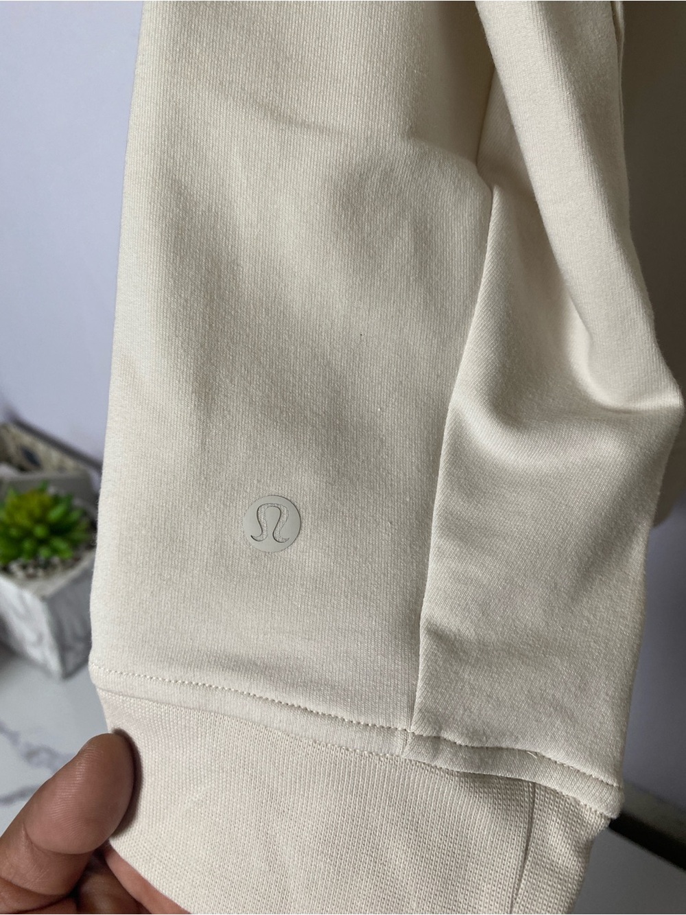 Lululemon City Sweat Jersey Sweatshirt Neutrals Cream Men's XXL - Picture 5 of 8